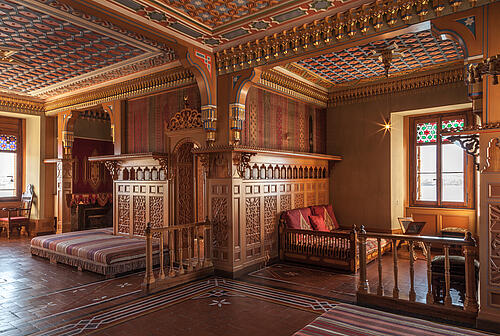 Das Kairoer Fumoir im Schloss Oberhofen BE steht im Zeichen des Orientalismus